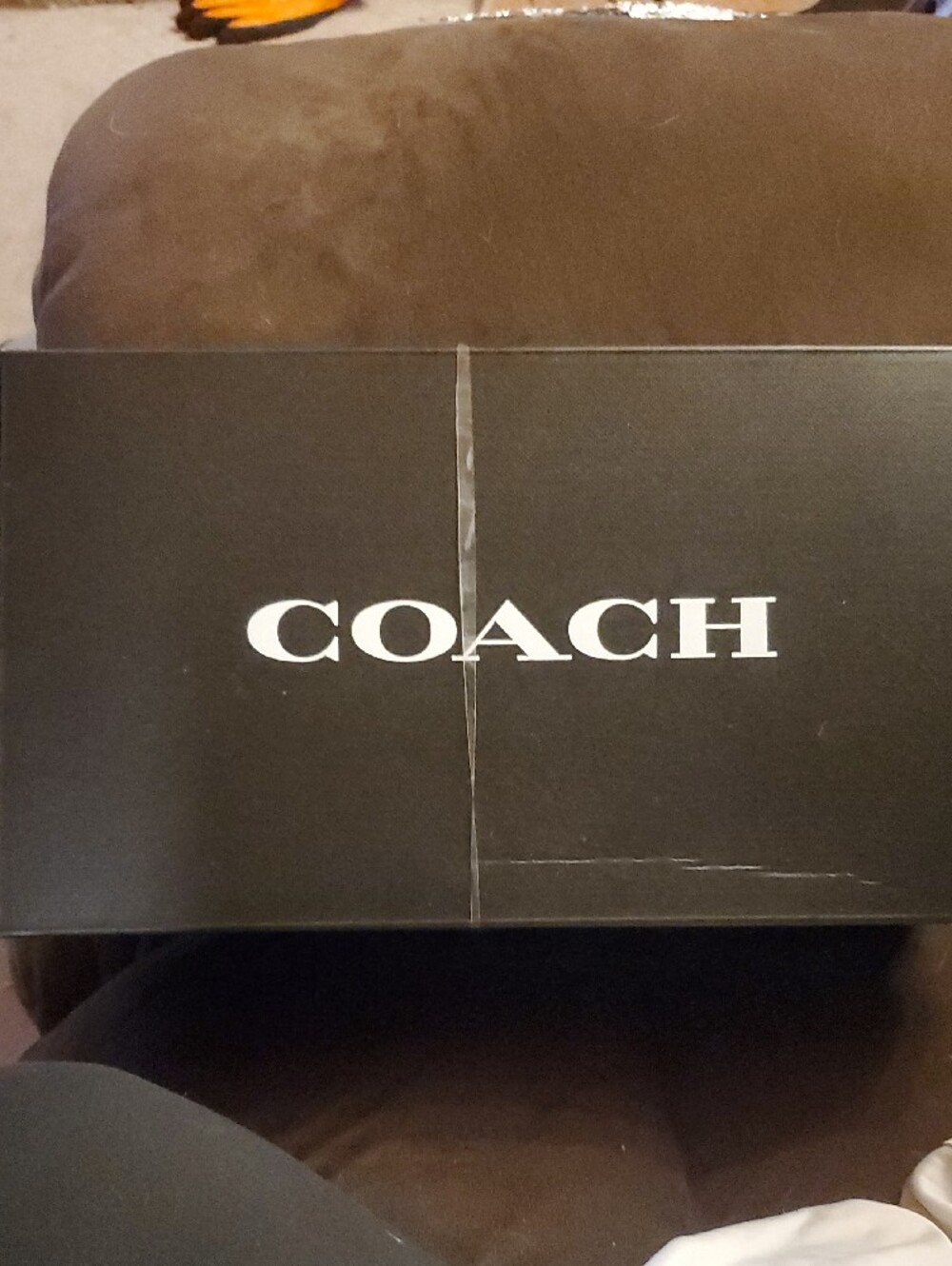 Coach Plush Signature Sherling Slippers in Olive and Black - Picture 5 of 6